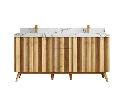 Pasadena White Oak 72 in. W x 22 in. D Double Sink Bathroom Vanity - Willow Bath and Vanity