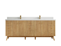 Pasadena White Oak 84 in. W x 22 in. D Double Sink Bathroom Vanity - photo 44