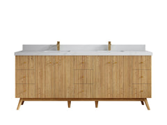 Pasadena White Oak 84 in. W x 22 in. D Double Sink Bathroom Vanity - photo 18