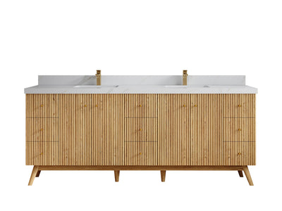 Pasadena White Oak 84 in. W x 22 in. D Double Sink Bathroom Vanity - Willow Bath and Vanity