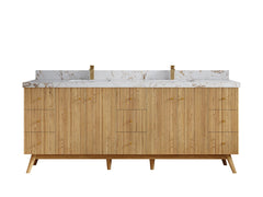 Pasadena White Oak 84 in. W x 22 in. D Double Sink Bathroom Vanity - photo 38