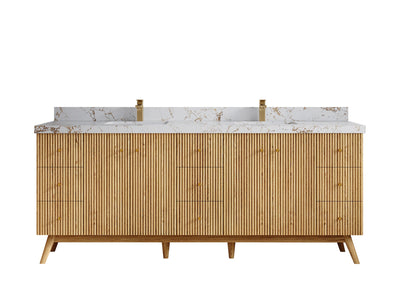Pasadena White Oak 84 in. W x 22 in. D Double Sink Bathroom Vanity - Willow Bath and Vanity