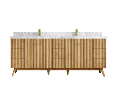 Pasadena White Oak 84 in. W x 22 in. D Double Sink Bathroom Vanity - Willow Bath and Vanity