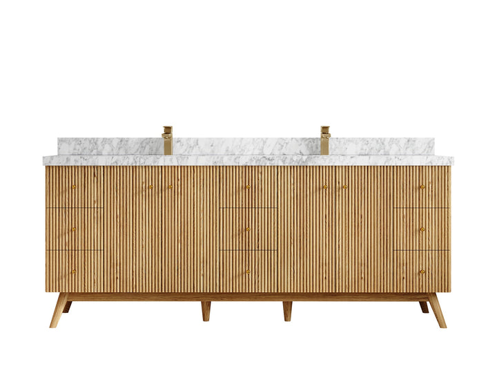 Pasadena White Oak 84 in. W x 22 in. D Double Sink Bathroom Vanity - photo 20