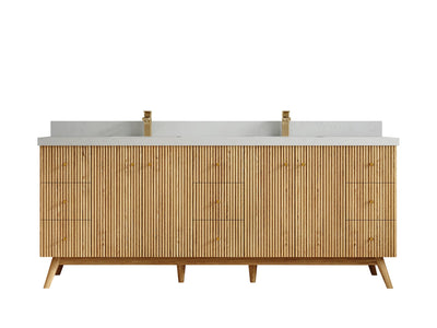 Pasadena White Oak 84 in. W x 22 in. D Double Sink Bathroom Vanity - Willow Bath and Vanity