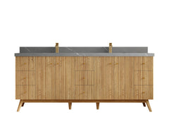 Pasadena White Oak 84 in. W x 22 in. D Double Sink Bathroom Vanity - photo 34
