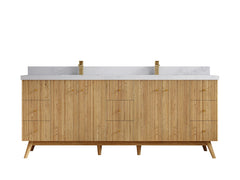 Pasadena White Oak 84 in. W x 22 in. D Double Sink Bathroom Vanity - photo 16