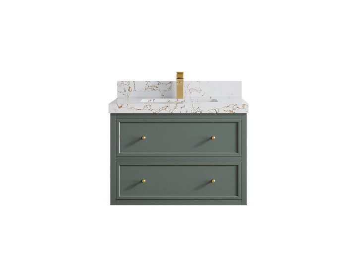 Roswell Floating 30 in. W x 22 in. D Single Sink Bathroom Vanity - photo 37