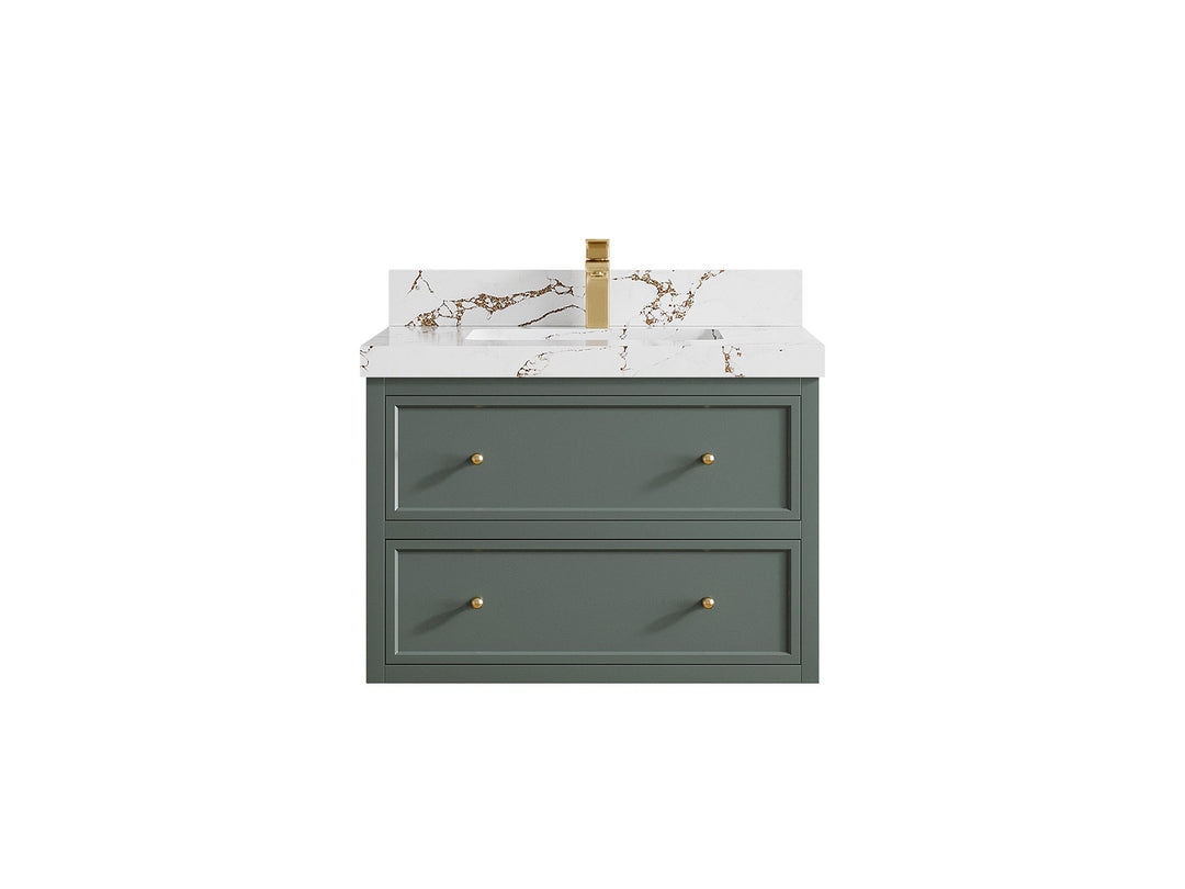 Roswell Floating 30 in. W x 22 in. D Single Sink Bathroom Vanity - Willow Bath and Vanity