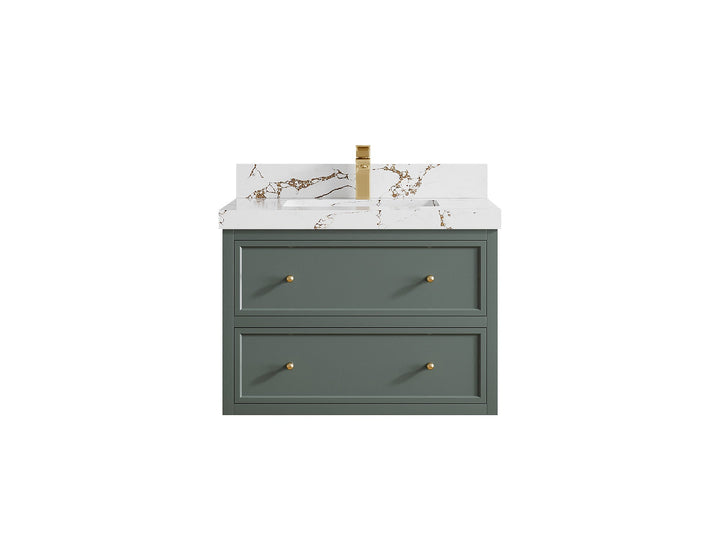 Roswell Floating 30 in. W x 22 in. D Single Sink Bathroom Vanity - photo 35