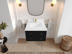 Roswell Floating 30 in. W x 22 in. D Single Sink Bathroom Vanity - photo 26