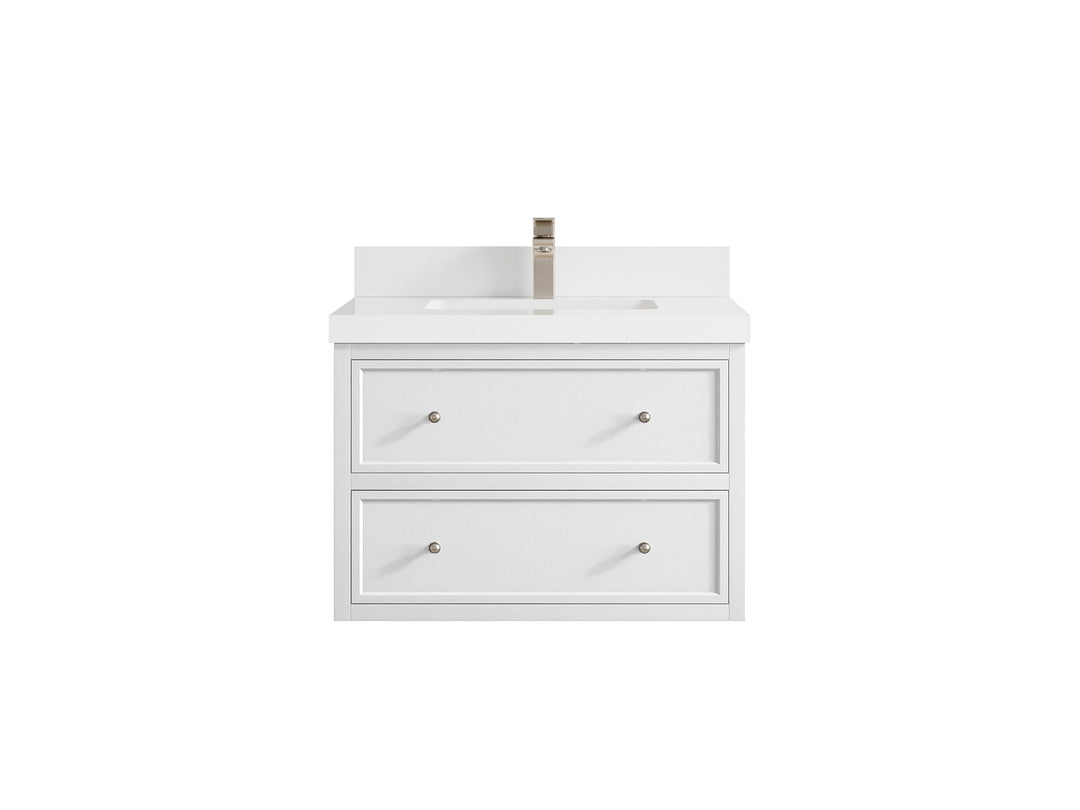 Roswell Floating 30 in. W x 22 in. D Single Sink Bathroom Vanity - Willow Bath and Vanity