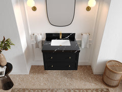Roswell Floating 30 in. W x 22 in. D Single Sink Bathroom Vanity - photo 8