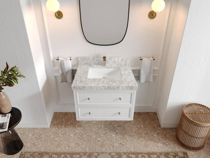 Roswell Floating 30 in. W x 22 in. D Single Sink Bathroom Vanity - photo 10