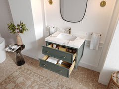 Roswell Floating 30 in. W x 22 in. D Single Sink Bathroom Vanity - photo 3