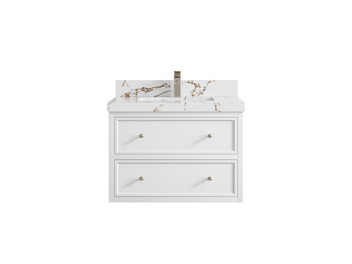 Roswell Floating 30 in. W x 22 in. D Single Sink Bathroom Vanity - Willow Bath and Vanity