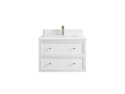 Roswell Floating 30 in. W x 22 in. D Single Sink Bathroom Vanity - Willow Bath and Vanity