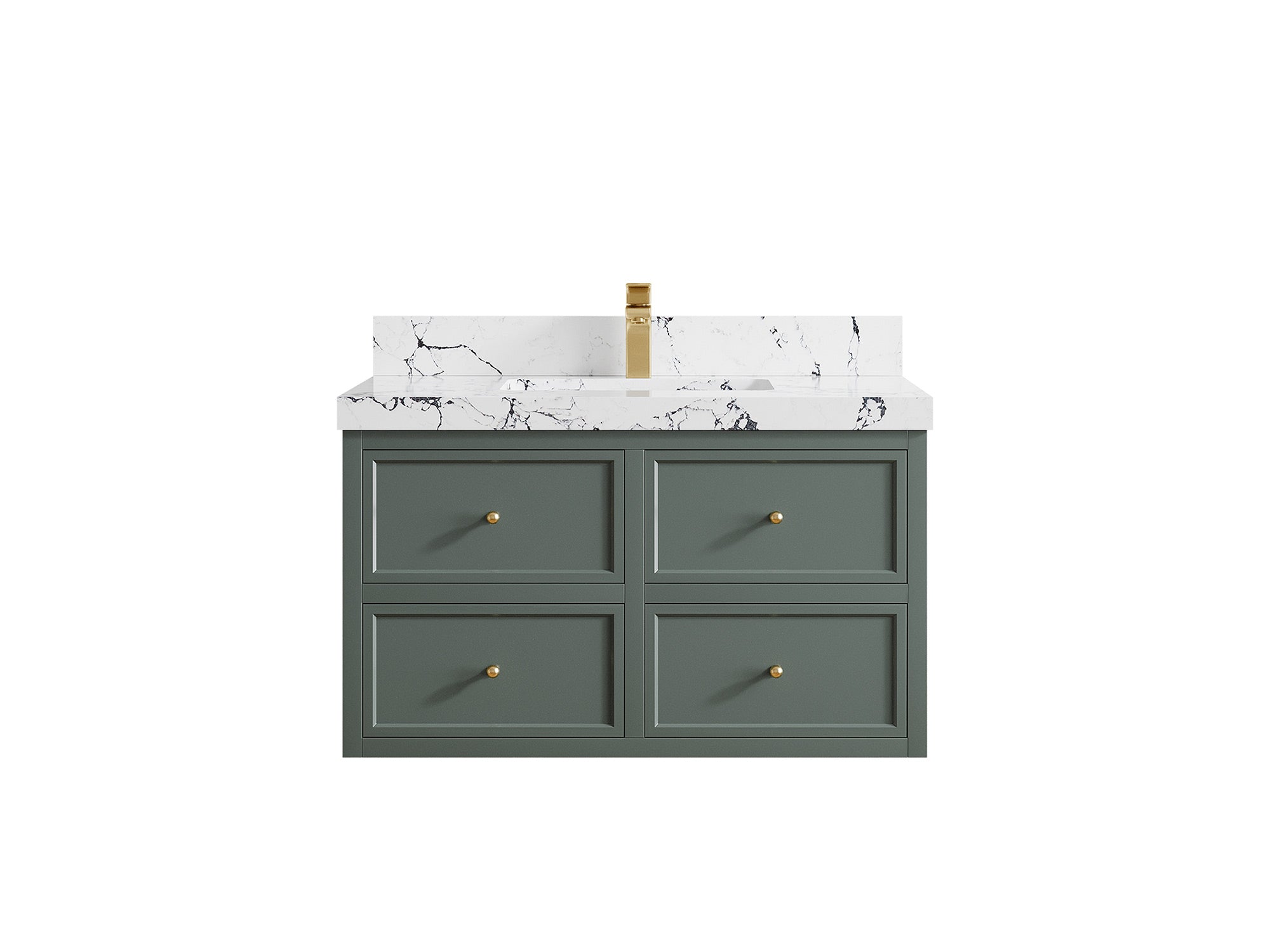 Roswell Floating 36 in. W x 22 in. D Center Sink Bathroom Vanity - Willow Bath and Vanity