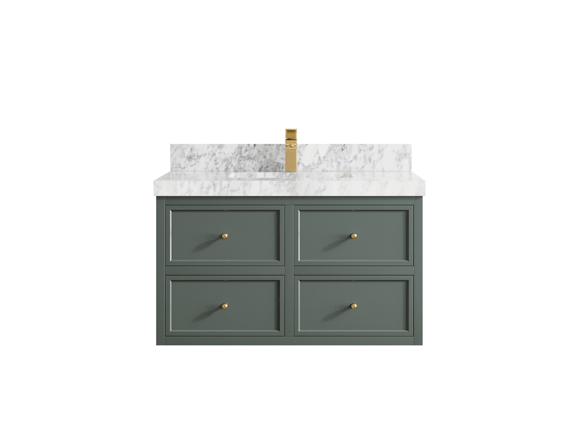 Roswell Floating 36 in. W x 22 in. D Center Sink Bathroom Vanity - Willow Bath and Vanity