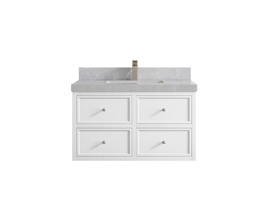 Roswell Floating 36 in. W x 22 in. D Center Sink Bathroom Vanity - Willow Bath and Vanity