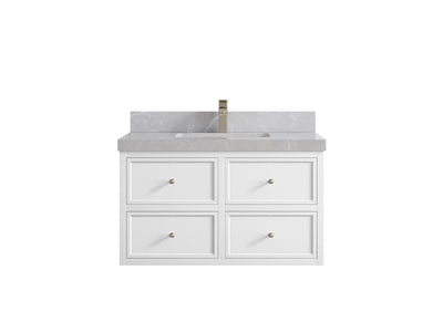 Roswell Floating 36 in. W x 22 in. D Center Sink Bathroom Vanity - Willow Bath and Vanity