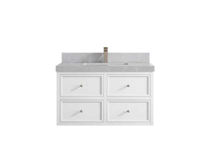 Roswell Floating 36 in. W x 22 in. D Center Sink Bathroom Vanity - photo 33