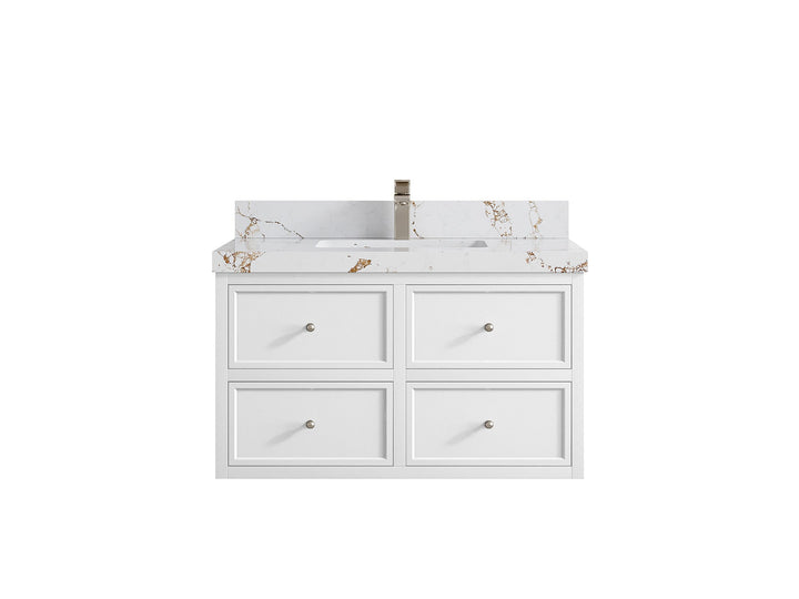Roswell Floating 36 in. W x 22 in. D Center Sink Bathroom Vanity - photo 39