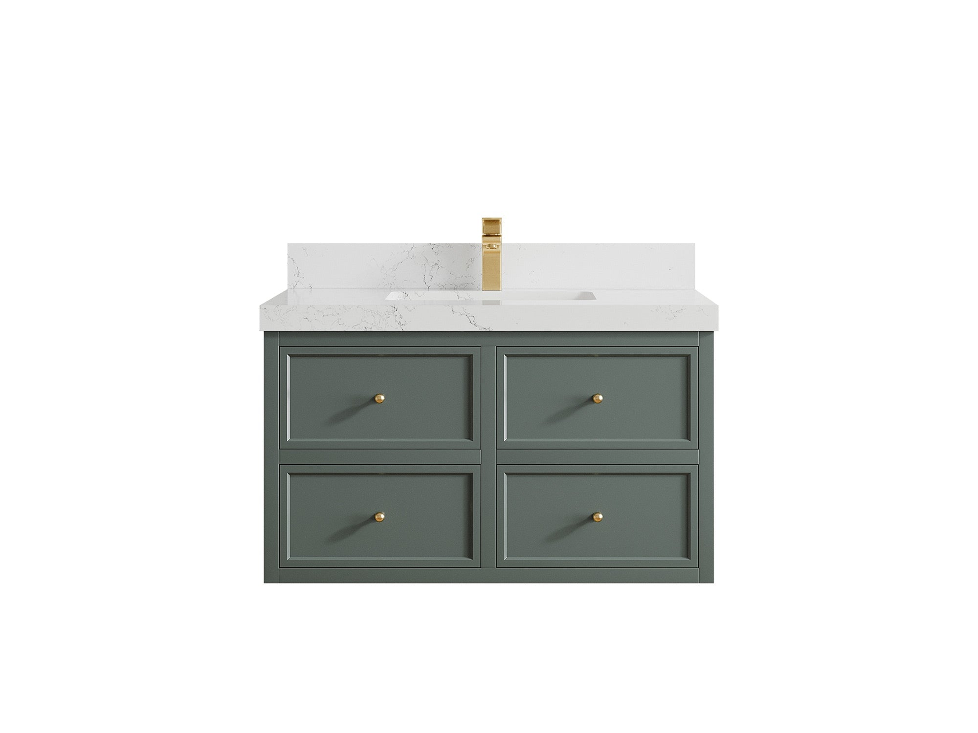 Roswell Floating 36 in. W x 22 in. D Center Sink Bathroom Vanity - Willow Bath and Vanity