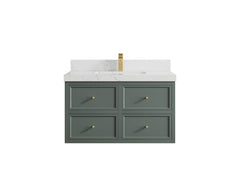 Roswell Floating 36 in. W x 22 in. D Center Sink Bathroom Vanity - photo 29