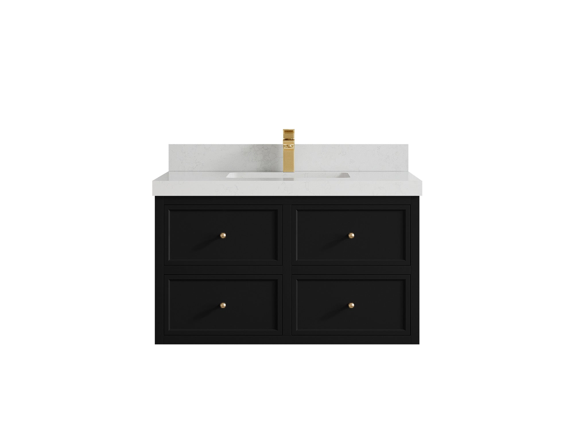 Roswell Floating 36 in. W x 22 in. D Center Sink Bathroom Vanity - Willow Bath and Vanity