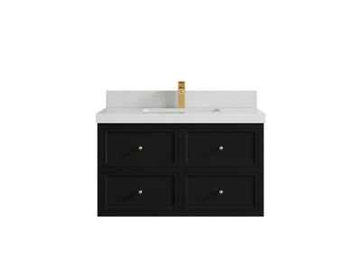 Roswell Floating 36 in. W x 22 in. D Center Sink Bathroom Vanity - Willow Bath and Vanity