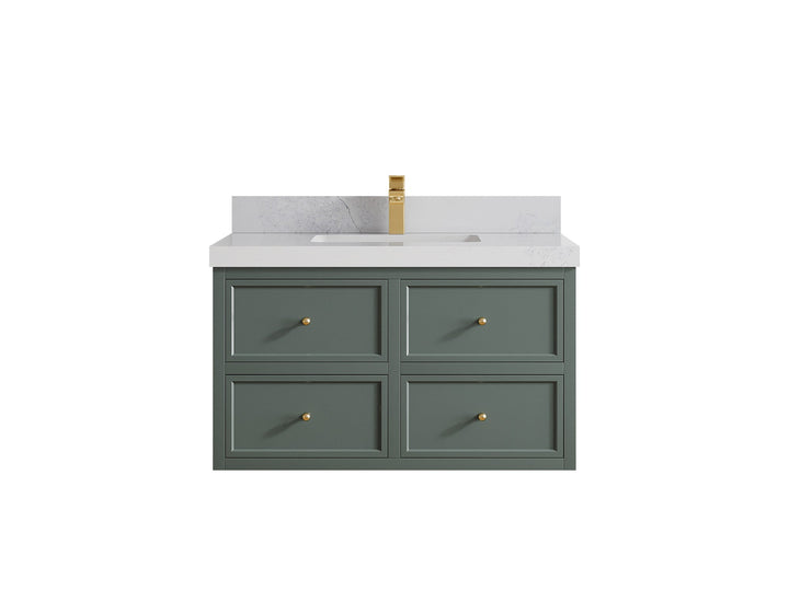 Roswell Floating 36 in. W x 22 in. D Center Sink Bathroom Vanity - photo 1