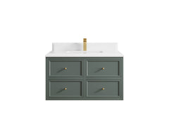 Roswell Floating 36 in. W x 22 in. D Center Sink Bathroom Vanity - photo 27