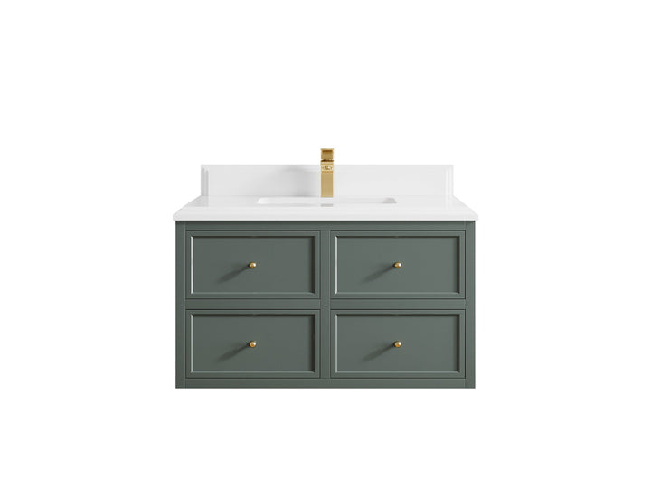 Roswell Floating 36 in. W x 22 in. D Center Sink Bathroom Vanity - photo 27