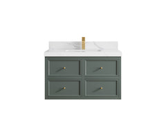 Roswell Floating 36 in. W x 22 in. D Center Sink Bathroom Vanity - photo 17