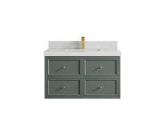 Roswell Floating 36 in. W x 22 in. D Center Sink Bathroom Vanity - photo 13
