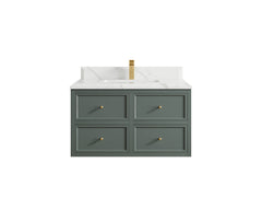 Roswell Floating 36 in. W x 22 in. D Center Sink Bathroom Vanity - photo 23