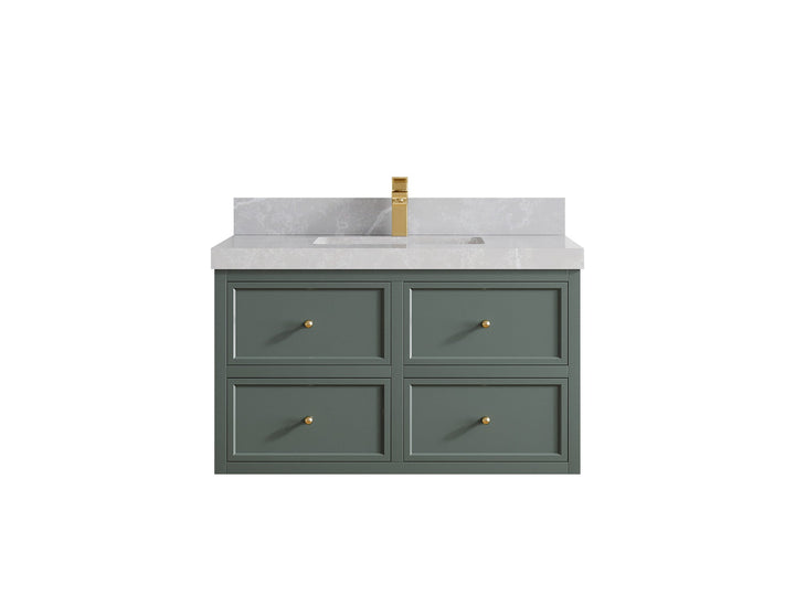 Roswell Floating 36 in. W x 22 in. D Center Sink Bathroom Vanity - photo 31