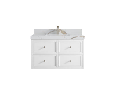 Roswell Floating 36 in. W x 22 in. D Center Sink Bathroom Vanity - Willow Bath and Vanity