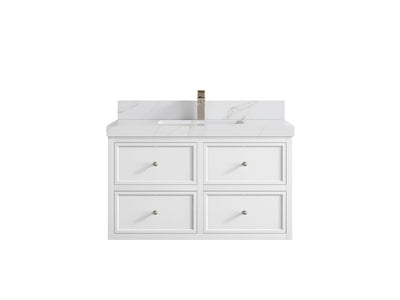 Roswell Floating 36 in. W x 22 in. D Center Sink Bathroom Vanity - Willow Bath and Vanity