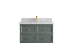 Roswell Floating 36 in. W x 22 in. D Center Sink Bathroom Vanity - photo 41