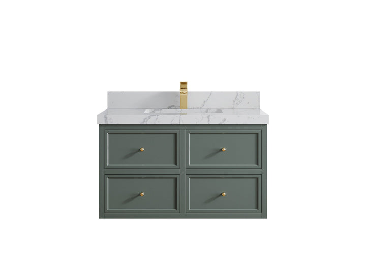 Roswell Floating 36 in. W x 22 in. D Center Sink Bathroom Vanity - photo 41