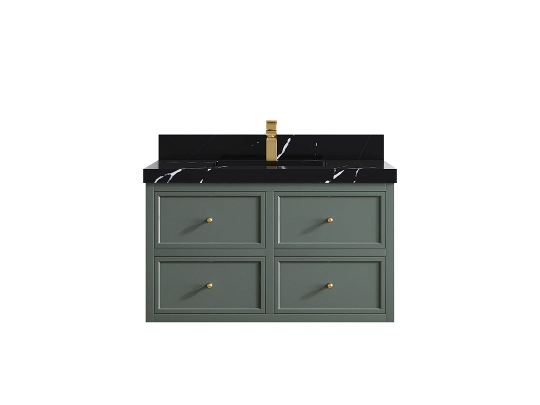 Roswell Floating 36 in. W x 22 in. D Center Sink Bathroom Vanity - Willow Bath and Vanity