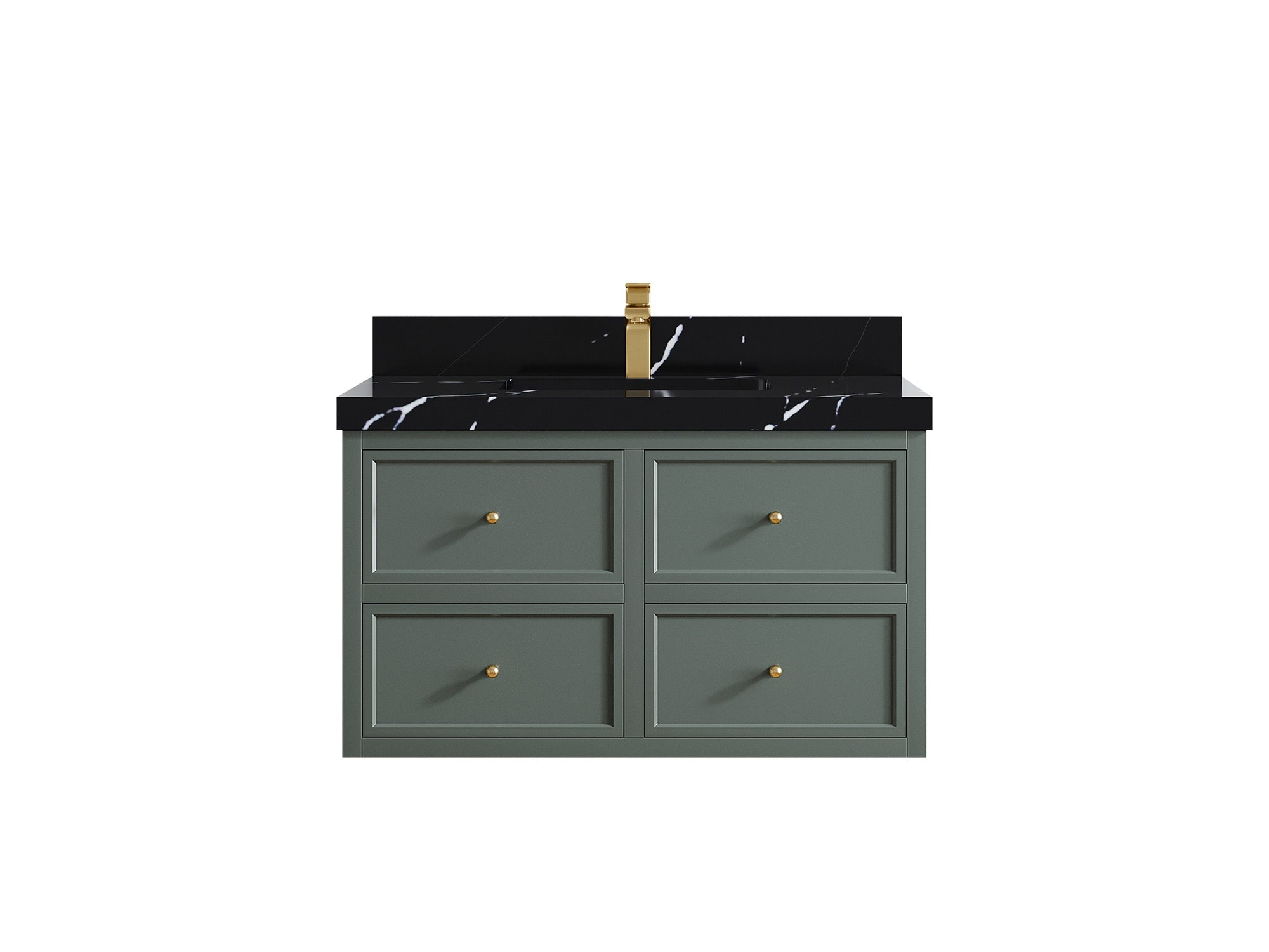 Roswell Floating 36 in. W x 22 in. D Center Sink Bathroom Vanity - Willow Bath and Vanity