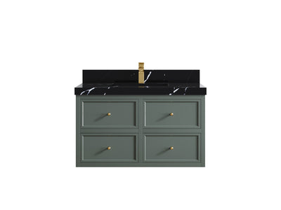 Roswell Floating 36 in. W x 22 in. D Center Sink Bathroom Vanity - Willow Bath and Vanity