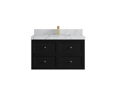 Roswell Floating 36 in. W x 22 in. D Center Sink Bathroom Vanity - Willow Bath and Vanity