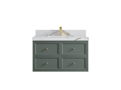 Roswell Floating 36 in. W x 22 in. D Center Sink Bathroom Vanity - photo 15