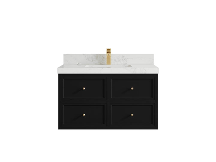 Roswell Floating 36 in. W x 22 in. D Center Sink Bathroom Vanity - photo 19