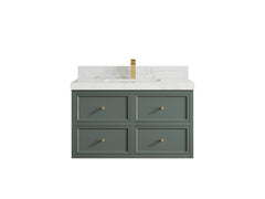Roswell Floating 36 in. W x 22 in. D Center Sink Bathroom Vanity - photo 19