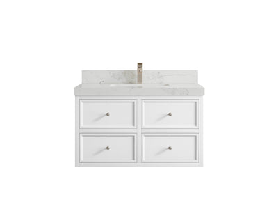 Roswell Floating 36 in. W x 22 in. D Center Sink Bathroom Vanity - Willow Bath and Vanity